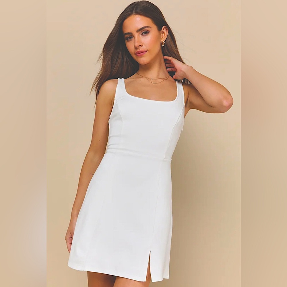 NWT Lulus Always Admired Sleeveless Dress Women’s Large White